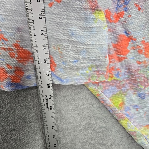 Free People Women Sweatshirt Small Blue Cropped Thinkin About You Tie Dye Orange - Picture 4 of 10